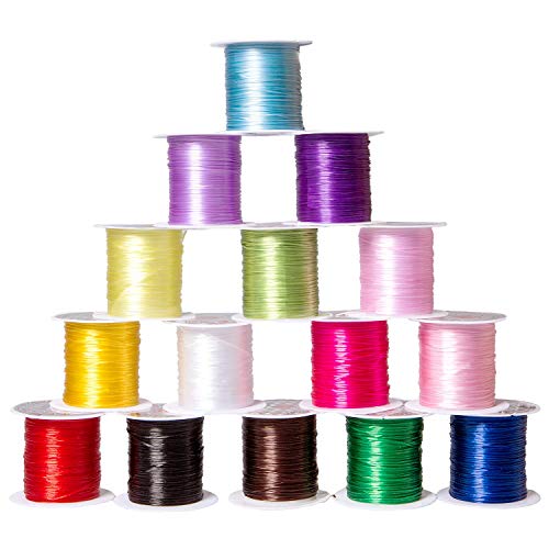 15 Rolls Various Color Beading Thread for Jewelry Making, Craft Making, DIY and Beading