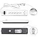 HOLSEM 5 Outlets Surge Protector Power Strip with 2 USB Charging Ports (5V/2.4A) and 4' Heavy Duty Extension Cord, White