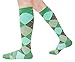 Men/Women Knee High Compression Socks Large Argyle Green