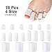 18 Pieces Gel Toe Protector 3 Different Size Gel Toe Sleeves for Cushion Corns, Blisters, Calluses, Toes and Fingers, Prevents Rubbing, Pressure (Small Size Gel Toe Tube, 18 Pieces)