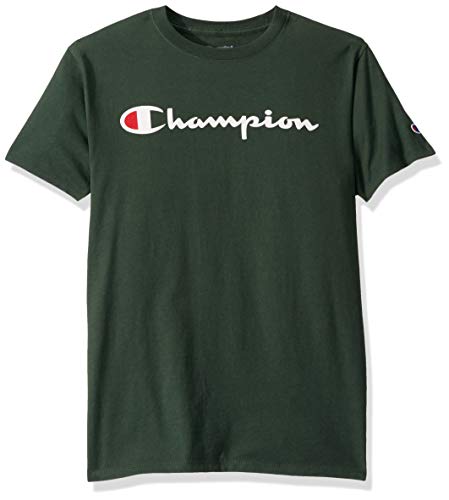 Champion Men's Classic Jersey Graphic T-Shirt, Dark Green, Small