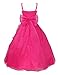 FEESHOW Kids Big Girls Rhinestone Ruffle Flower Dress Bridesmaid Party Wedding Gown Rose 8