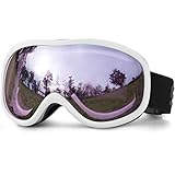 SPOSUNE OTG Ski Goggles - Over Glasses Snow Snowboard Goggle with Anti Fog Dual Lens for Men Women Youth Kids Skiing Skating Snowmobile, Windproof UV400 Protection Winter Sports Protective Glasses