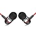 Earphone Headphone,Splaks Stereo Headphone Earbuds,Bass Driven,High Definition,in-ear,Noise Isolating for iPhone, iPod, iPad, MP3 Players, Samsung Galaxy, Nokia, HTC, Nexus, BlackBerry etc-Metal Red