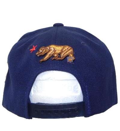WHANG California Republic Snapback Hat – 3D Embroidered Bear, Flat Bill, One Size Fits Most