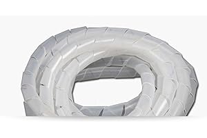 PTFE Spiral Cable Wrap Sleeve for Wire Management – 33 Ft Flexible Flame-Retardant Cable Organizer Tube, 6–60 mm Adjustable D