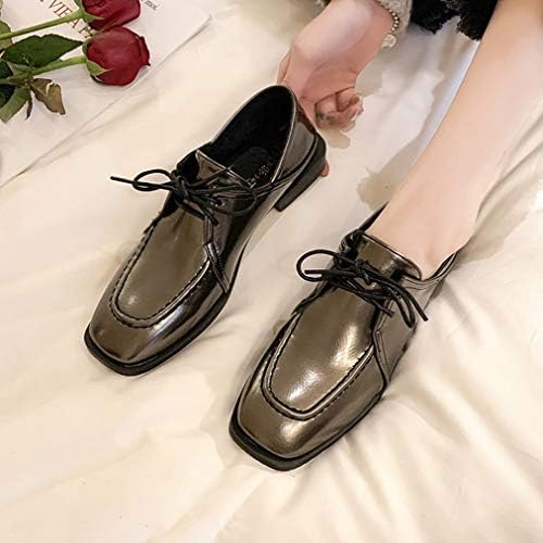 送料込 の Sennian オックスフォード オックスフォードシューズ レディース レースアップシューズ マニッシュシューズ 光沢 黒 おじ靴 カジュアルシューズ 歩きやすい 婦人靴 ひも靴 パンプス ダンスシューズ シューズ 同梱okの