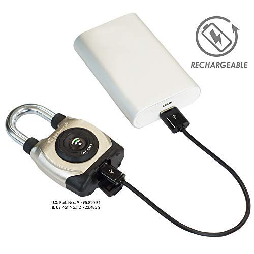 eGeeTouch Outdoor Smart Padlock 3rd Gen, Weatherproof, Rugged Design for Commercial use, Bluetooth c/w NFC Fob (Dual Pack Short Shackle)