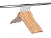 Amber Home 20 Pack Natural Wooden Shirt Hangers, Premiun Wood Coat Hangers Without bar, Clothes Hangers for Jacket, Bridal (Natural, 20)