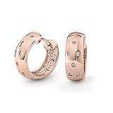Bling Jewelry 925 Sterling Silver Etoile CZ Huggie Hoop Earrings