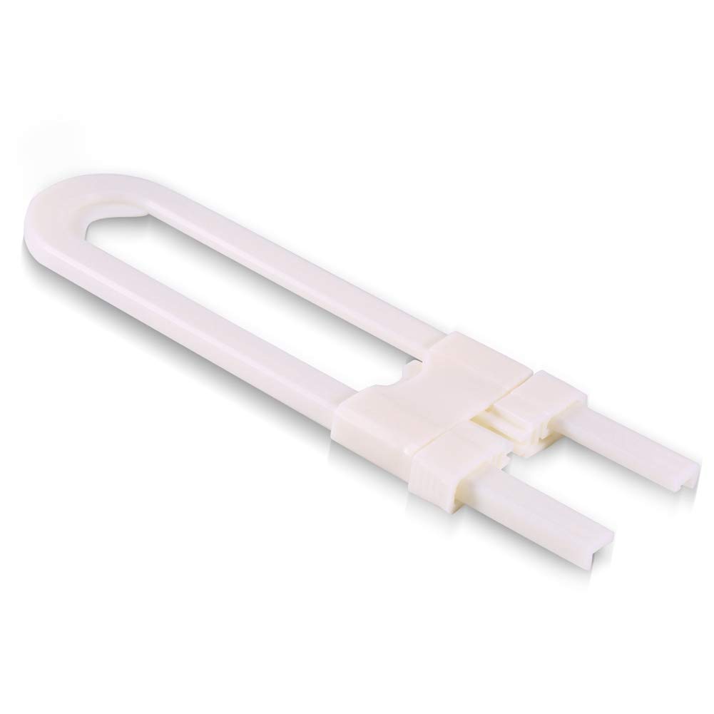 Yosoo 4Pcs Baby Safety Cabinet U Shaped Locks - Durable Plastic Locks Sliding Lock for Child Safety - Kid Safety Drawer Door Cupboard Locks