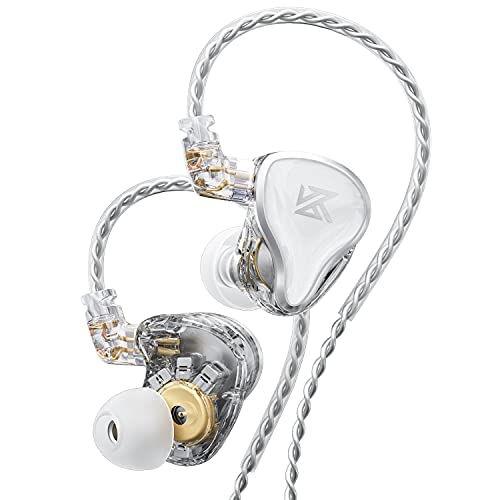 Photo 1 of KZA COUSTICS KZ ZAS Earphones 16 Unit Hybrid Technology Drive Wired Headphones kz IEM in-Ear Monitor Headset HiFi in Ear Headphones High Sound Quality with Silver Plated Cable (Without Mic, White)