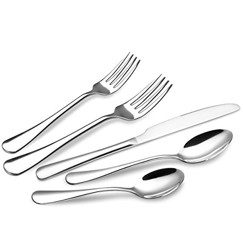 Silverware Set, MCIRCO 20-Pieces Flatware Set Heavy-Duty Stainless Steel Cutlery Set, Silverware Set,tableware set-Service for 4