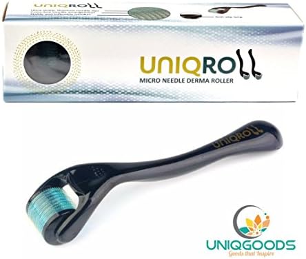 Premium 0.25 mm Derma Roller Massager Kit- 540 Gold plated Titanium Microneedles- Free Storage Case and User Manual- Reusable Home Skin Care Tool for Painless Microneedling of Face, Body and Scalp!!
