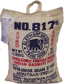 817 Elephant Pure Indian Basmati Rice 10 Lbs