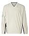 adidas Golf Men's climalite® Colorblock V-Neck Wind Shirt L Ecru/Black