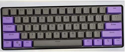 CSJD 61-Key Keycap, PBT Transparent Keycap GH60 Keycap for Mechanical Keyboard
