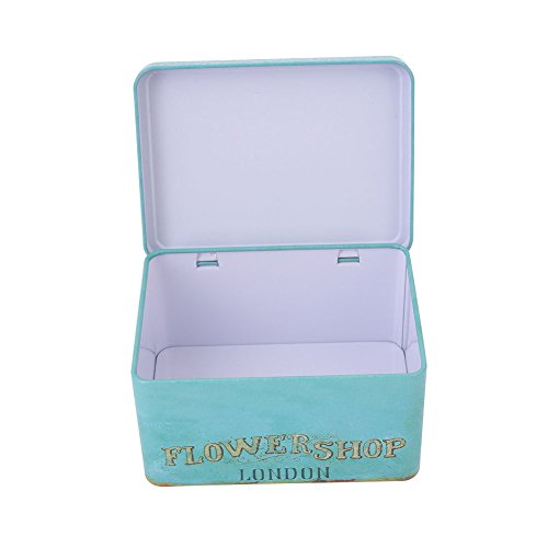 Kicode Graffiti Retro Tinplate Jewelry Tea Candy Gift Box Storage Jars With Lid Tea Coffee Candy