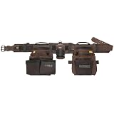 DEWALT Pro Leather Tool Rig Belt with Hammer Loop Multiple Pockets DWST50113 view 1
