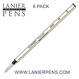 6 Pack - Schmidt 6040 FineLiner Fiber Tip Metal Refill - Black Ink