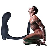 Anal Vibrator, Mosunx Silicone Waterproof G Point Stimulate Prostate Massager (Black)