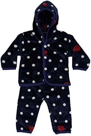 Baby Boys/Girls Infants Shearing Velvet Full Sleeves Hooded Winter Wear Baba Suit/Night Suit/Baby Set