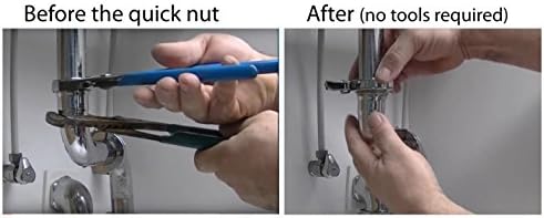 Slip Joint Nut and Washer Plumbing Coupling On Waste Pipelines or on Traps Fits pipes 1.25 in (1-1/4) No More Tools Required