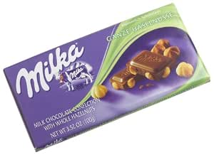 Jacobs suchard 4.5oz milka Milk chocolate&hazelnut bar (070221103064)