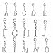 Dangling Letters Clip on Pendant Charm for Bracelet or Necklace