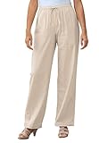 Women's Plus Size Pants In Cool Linen Blend