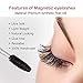 Beauty HAO Upgraded Magnetic Eyelashes, Dual Magnetic Eyelashes, 0.2mm Ultra Thin Magnet, Light weight & Easy to Wear, Best 3D Reusable Eyelashes with Applicator (8 PC with Tweezers) … (black)