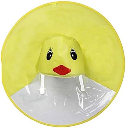 Houystory Raincoat Cute Rain Poncho UFO Children Umbrella Hat Magical Hands Free Raincoat Reusable Portable Rainwear 100% Waterproof for Outdoor Festivals and Hiking