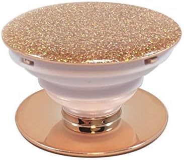 Pop Out Phone Grip Holder and Stand for your Mobile &amp; Tablet, Glitter &amp; Metallic (rose gold)