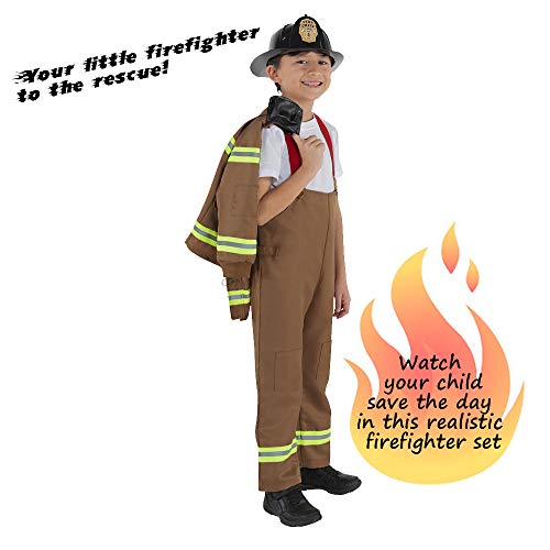 Dress Up America Fireman Costume for Kids Role Play Firefighter