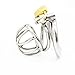Happygo Male Chastity Device Hypoallergenic Stainless Steel Cock Cage Penis Ring S Size Virginity Lock Chastity Belt Adult Game Sex Toy (1.96 inch/ 5.0cm)