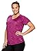 RBX Active Women's Plus Size Printed Short Sleeve Workout V-Neck Magenta 2X