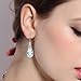 EleQueen 925 Sterling Silver CZ Teardrop Bridal Hook Dangle Earrings Made with Austrian Crystal for Women, Valentine's Day/Mother's Day/Christmas Jewerly Gift for Girlfriend/Mom, Sterling Silver Cubic