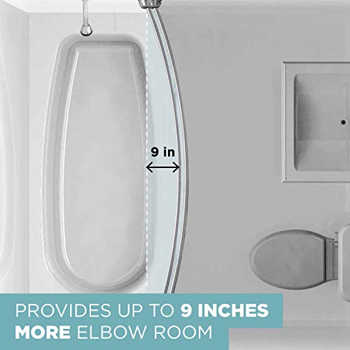 Zenna Home NeverRust Aluminum Double Curved Tension Shower Curtain Rod