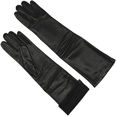 Long Opera Length Sheepskin Leather Gloves for Women | Silk Lined | 16 inch by Grandoe