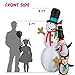YIHONG 8 Ft Christmas Inflatables Snowman with Penguins Decorations - Blow up Party Decor for Indoor Outdoor Yard with with Color Changing LED Lights