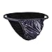 FEESHOW Men's Wet Look Leather Ruched Bikini Briefs Latex Rubber Underwear Navy Blue Medium (Waist 27.0-48.0