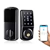 Smart Lock,Bluetooth Deadbolt Smart Lock Smart Deadbolt Lock Electronic Door Locks for Front Door with Deadbolt Door…