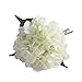 Veryhome Hydrangea Artificial Silk Fake Flower Bunch Bouquet Arrangements for Home Wedding Garden Floral Decor Pack of One (White)