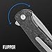 Kizer Laconico Gemini Liner Lock Knife Shred Carbon Fiber (3.125