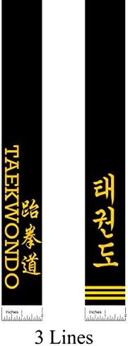 Martial Arts Belt Custom Embroidered Handling Time Within 7 Working Days (4(105"), 3 Line)