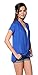 Free to Live Women's Lightweight Short Sleeve Criss Cross Pullover Nursing Top Royal Blue