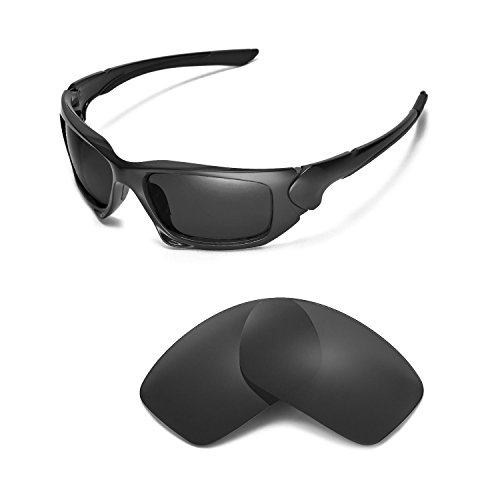 Walleva Replacement Lenses Oakley Scalpel Sunglasses - Multiple Options Available (Black - Polarized)
