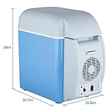 JK Portable 12V 7.5L Auto Car Mini Fridge Refrigerator,Quality ABS Multi-Function Home Cooler, Freezer, Warmer