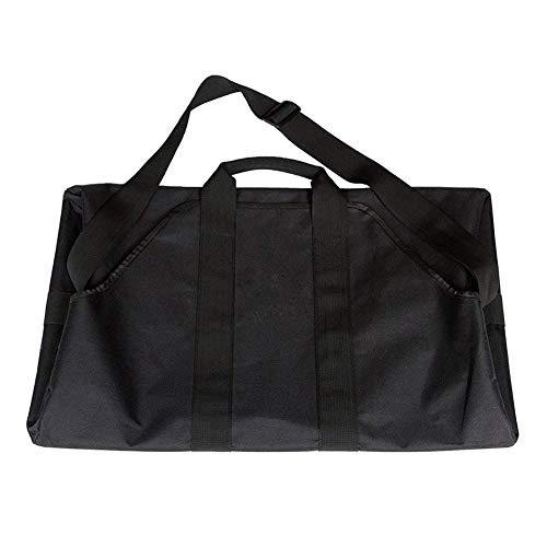 Portable Firewood Storage Bag,Outdoor Indoor Oxford Cloth Log Carrier Bag Large Logging Tote Bags with Handles,Black - Thumbnail 4