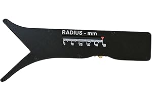 Sliding Radius Measurement Tool Ergonomic Grip Multipurpose Measuring Ruler for Engineering Drafting Woodworking Measurement 